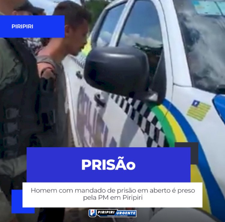 Homem com mandado de prisão em aberto é preso pela PM em Piripiri