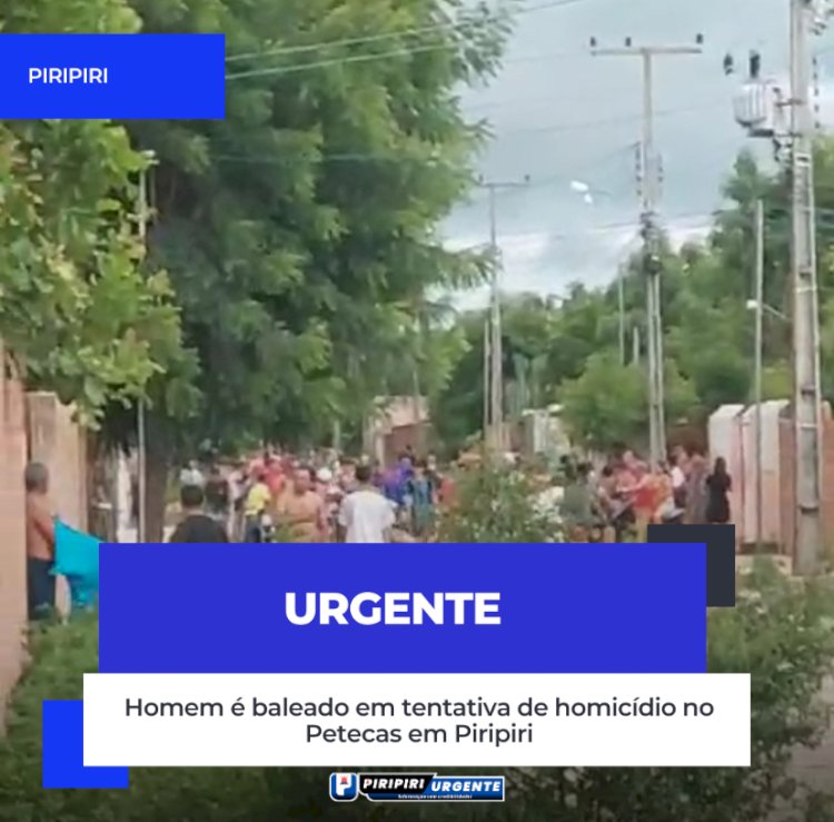 Homem é baleado em tentativa de homicídio no Petecas em Piripiri