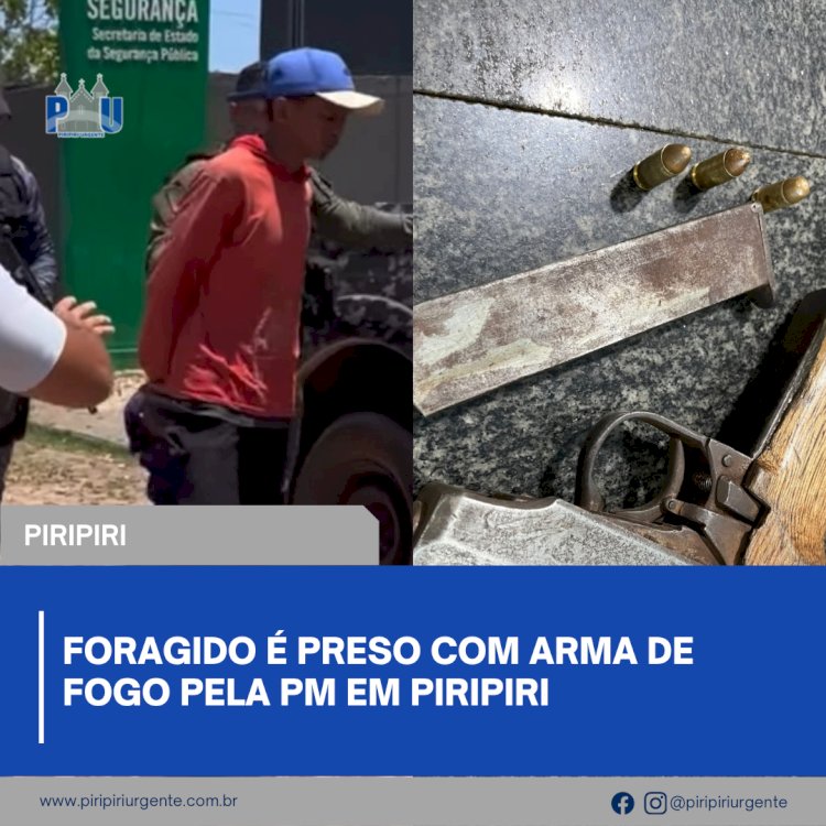 PM prende foragido com arma de fogo em Piripiri