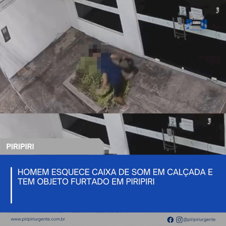 Homem esquece caixa de som em calçada e tem objeto furtado em Piripiri