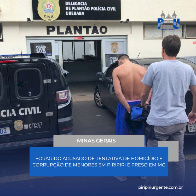 Foragido acusado de tentativa de homicídio e corrupção de menores em Piripiri é preso em MG